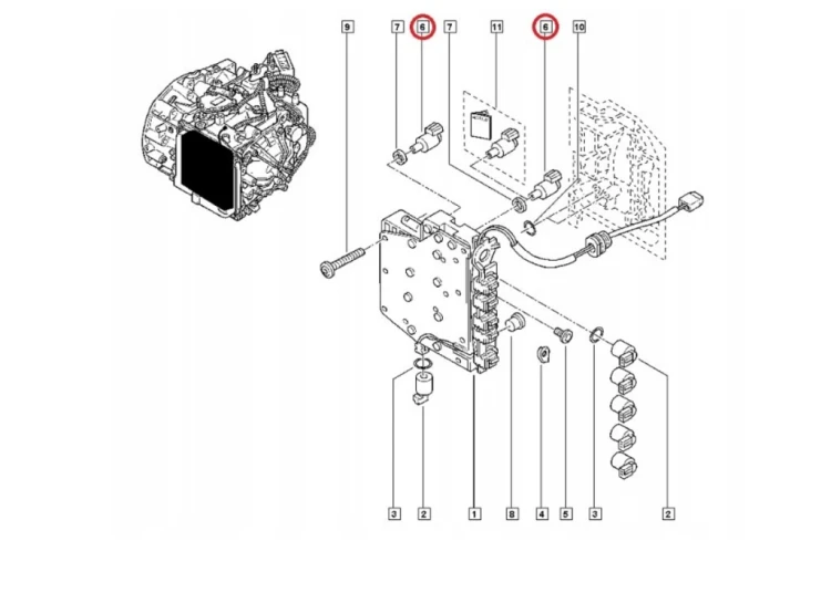 ZAWÓR AUTOMATYCZNEJ SKRZYNI CITROEN PEUGEOT REN DP0 AL4 50219 203749 PSA